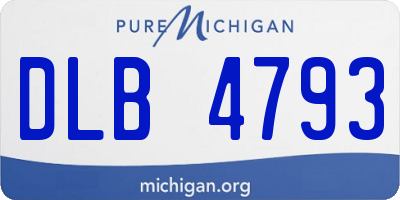 MI license plate DLB4793