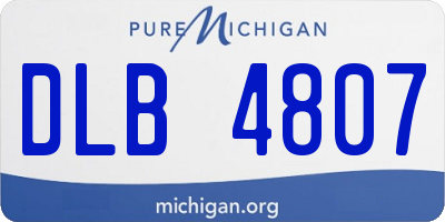 MI license plate DLB4807