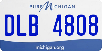 MI license plate DLB4808
