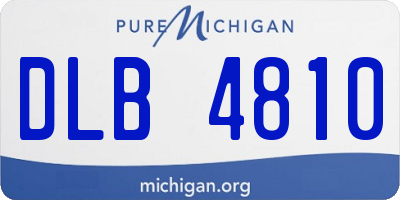 MI license plate DLB4810