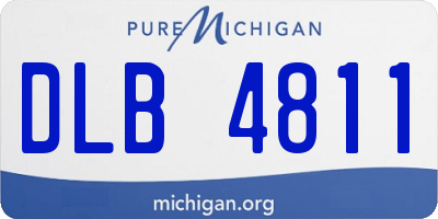 MI license plate DLB4811