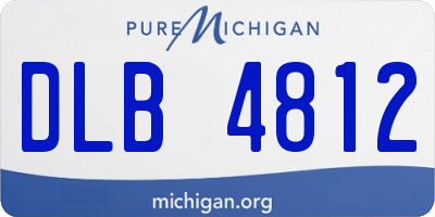 MI license plate DLB4812