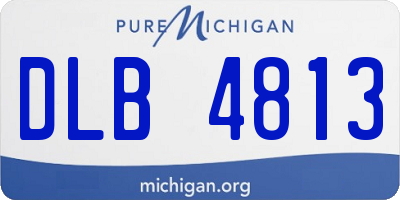 MI license plate DLB4813