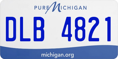 MI license plate DLB4821