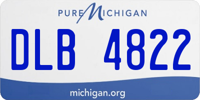 MI license plate DLB4822