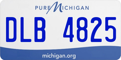 MI license plate DLB4825
