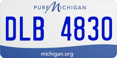MI license plate DLB4830
