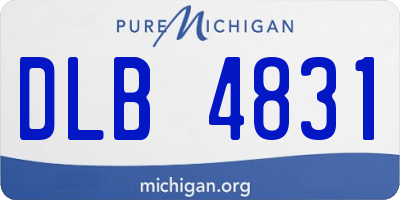 MI license plate DLB4831