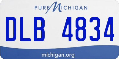 MI license plate DLB4834