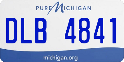MI license plate DLB4841