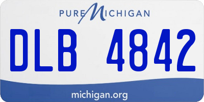 MI license plate DLB4842