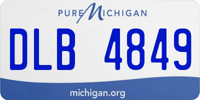MI license plate DLB4849