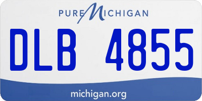 MI license plate DLB4855