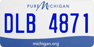 MI license plate DLB4871