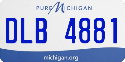 MI license plate DLB4881