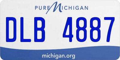 MI license plate DLB4887