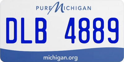 MI license plate DLB4889