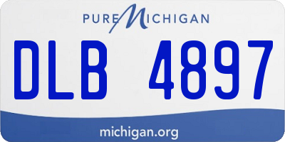 MI license plate DLB4897