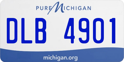MI license plate DLB4901
