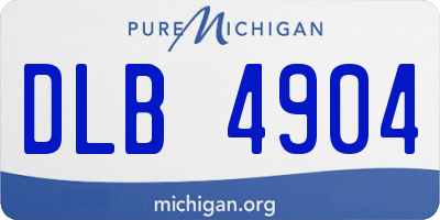 MI license plate DLB4904