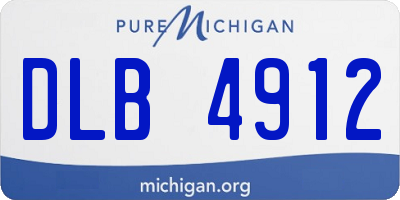 MI license plate DLB4912