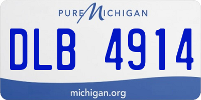 MI license plate DLB4914