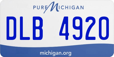 MI license plate DLB4920