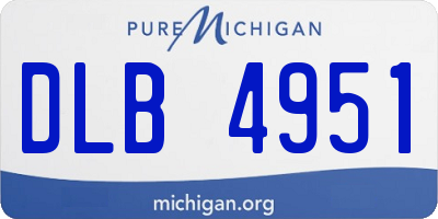 MI license plate DLB4951
