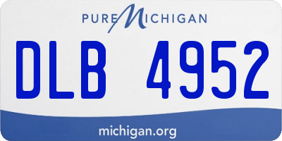MI license plate DLB4952