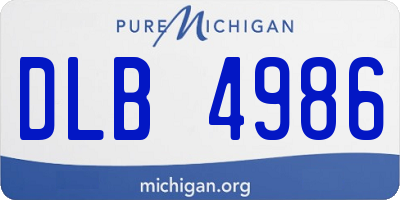 MI license plate DLB4986