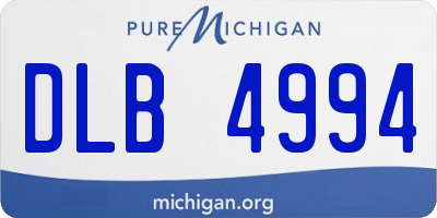 MI license plate DLB4994