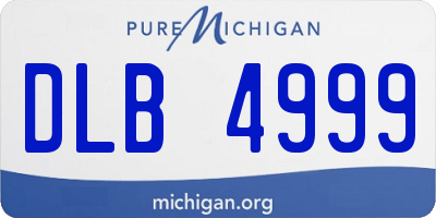 MI license plate DLB4999