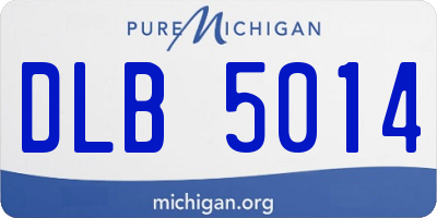 MI license plate DLB5014