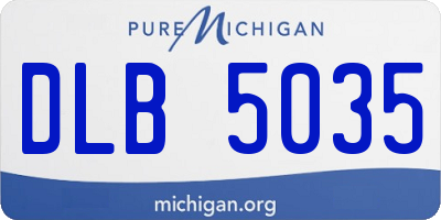 MI license plate DLB5035
