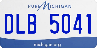 MI license plate DLB5041