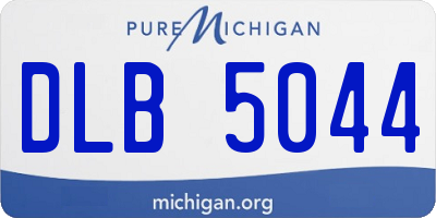 MI license plate DLB5044