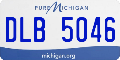 MI license plate DLB5046