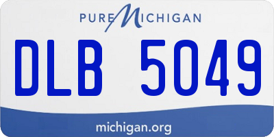 MI license plate DLB5049