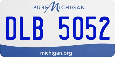 MI license plate DLB5052