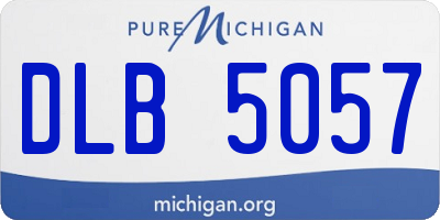 MI license plate DLB5057