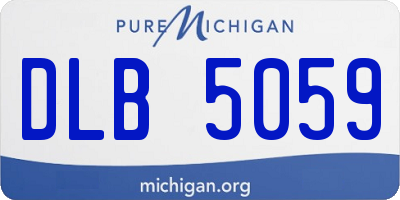 MI license plate DLB5059