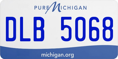 MI license plate DLB5068