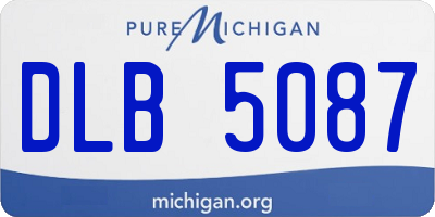 MI license plate DLB5087