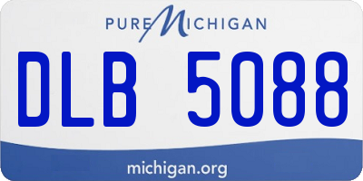 MI license plate DLB5088