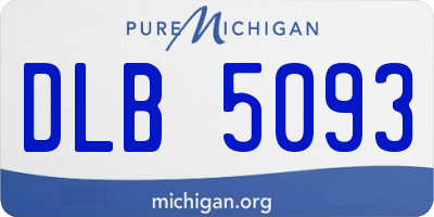 MI license plate DLB5093