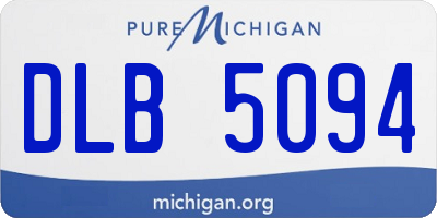 MI license plate DLB5094