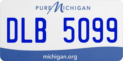 MI license plate DLB5099
