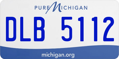 MI license plate DLB5112