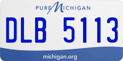 MI license plate DLB5113
