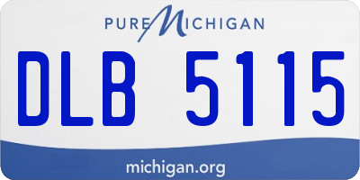 MI license plate DLB5115